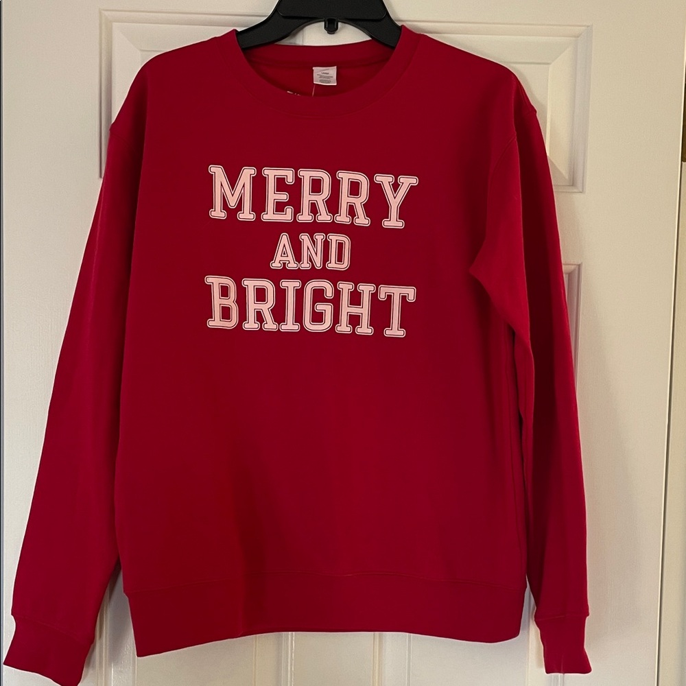 Red 'Merry and Bright' Sweatshirt